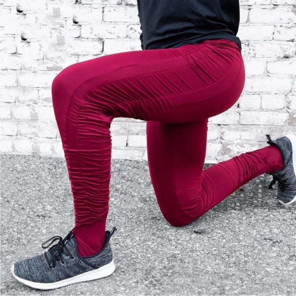 AGOGIE Resistance Band leggings +40 Resistance Burgundy red M